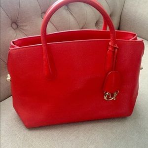 Christian Dior Orange Bar Tote Bag